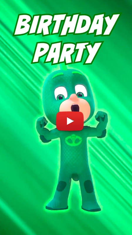 pj masks birthday invitation card