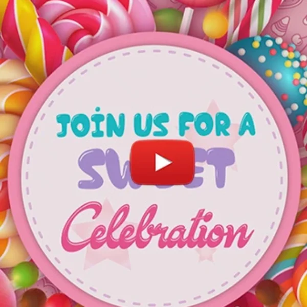 Candyland theme invitation